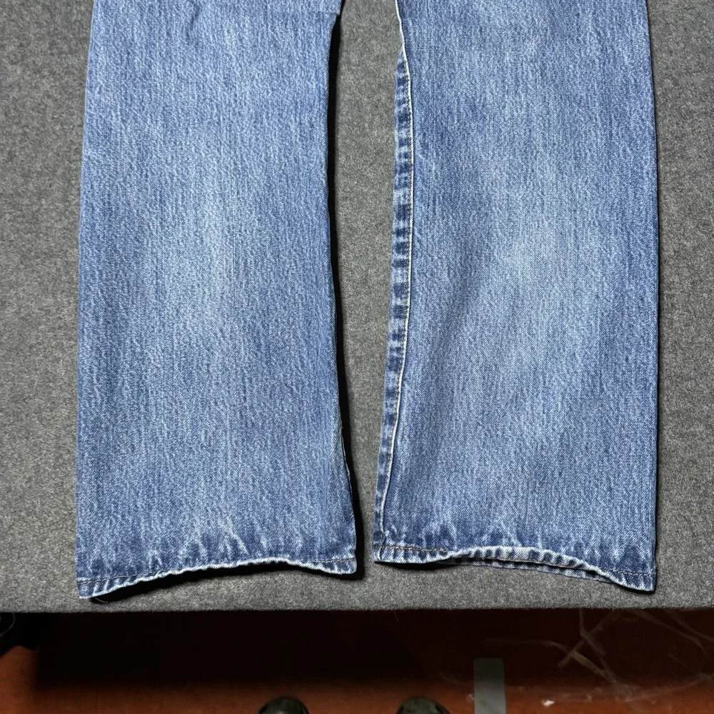 Levi's 501 Mens Jeans 36x32 (34x30) Light Wash Button‎ Fly Straight Leg Denim